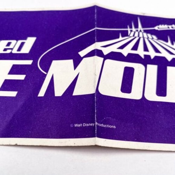 I Conquered Space Mountain Disneyland Bumper Sticker 1977 For Cast Members Only - Picture 5 of 10